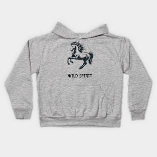 Wild Spirit - Wild Horse Design Kids Hoodie